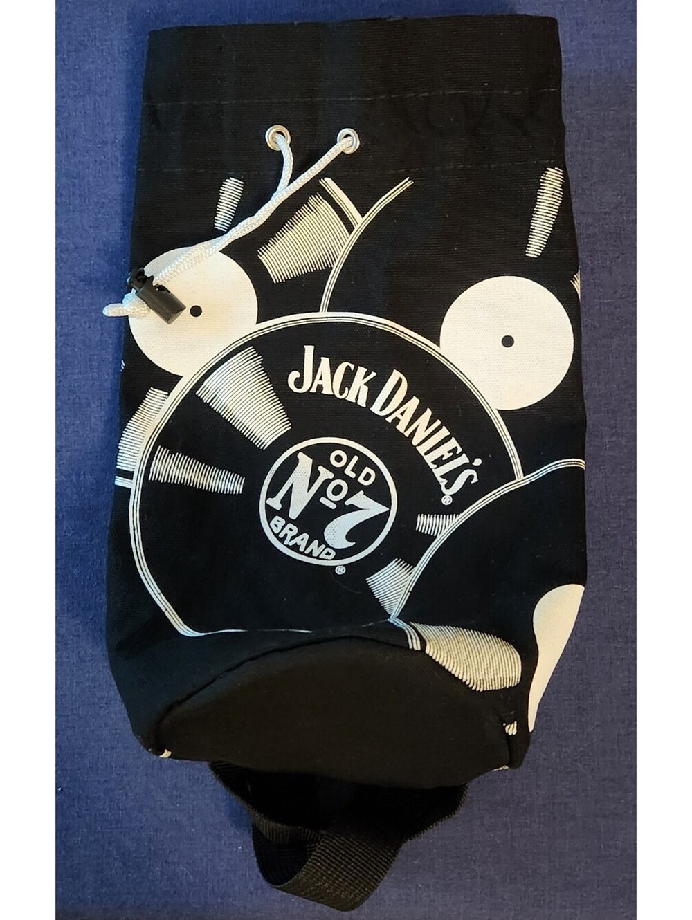 Jack Daniel's Old No. 7 Brand Bottle Carrier Bag - Retro Vinyl Record Design